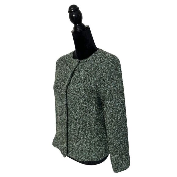 Talbots Vintage Boucle Knit Wool Blend Cardigan Size Medium - Picture 7 of 15